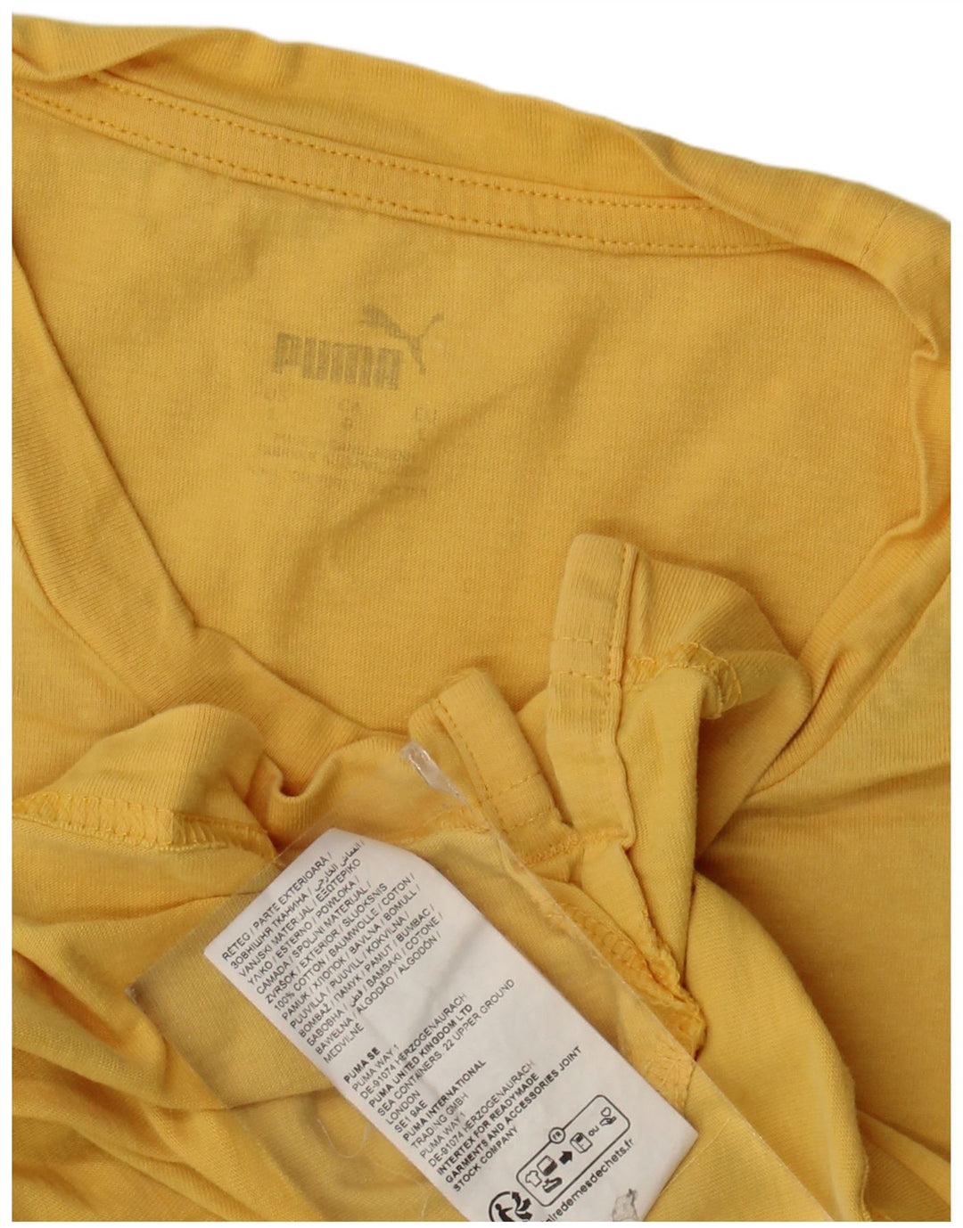 Męski T-shirt Puma z grafiką, duży, żółty, bawełniany