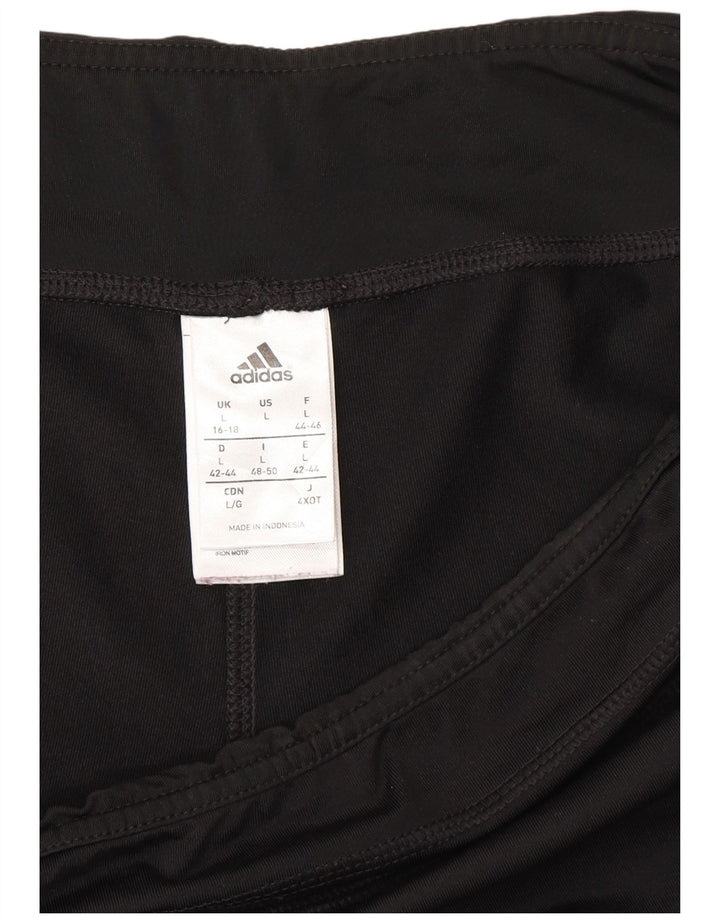 Damskie spodnie dresowe Adidas Climalite UK 16/18, duże, czarne, poliestrowe