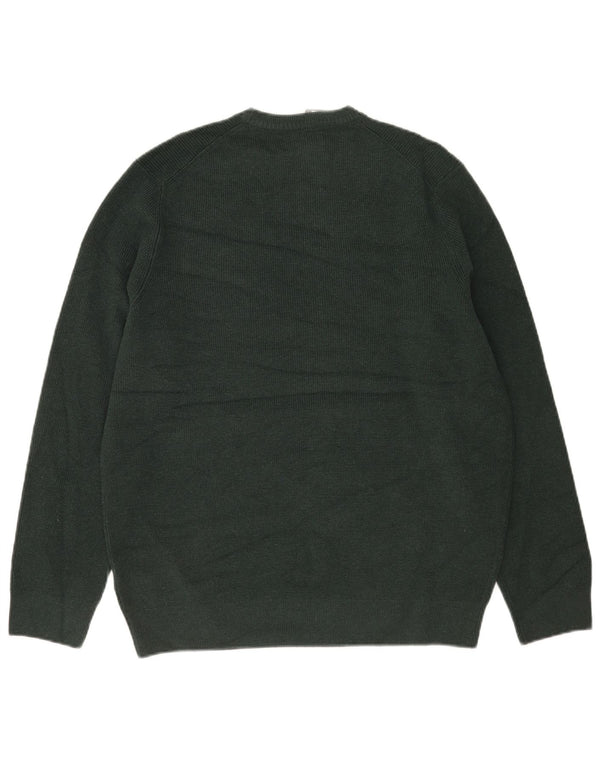 Marks & Spencer Męski sweter z okrągłym dekoltem XL, zielony, poliester