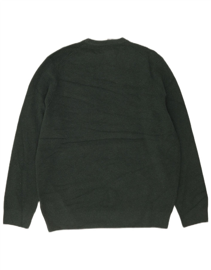 Marks & Spencer Męski sweter z okrągłym dekoltem XL, zielony, poliester