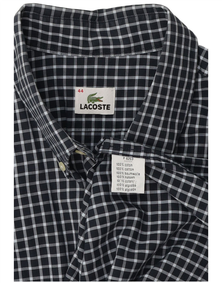 Koszula męska Lacoste rozmiar 44 XL, bawełniana, granatowa kratka