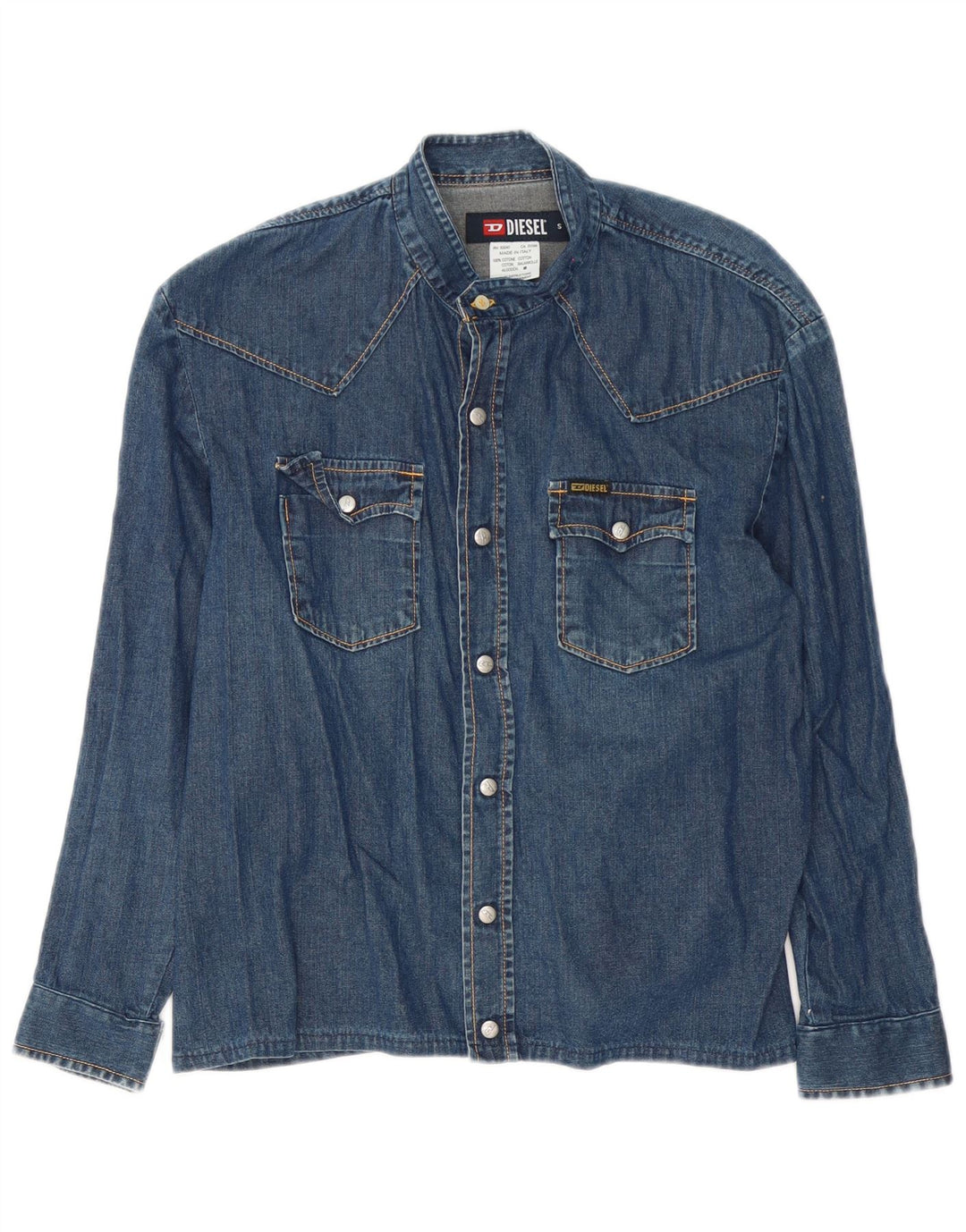 Damska koszula dżinsowa Diesel, mała, niebieska, bawełniana
