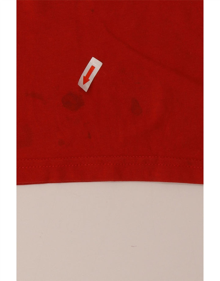 Męski T-shirt z grafiką Puma, duży, czerwony, bawełniany