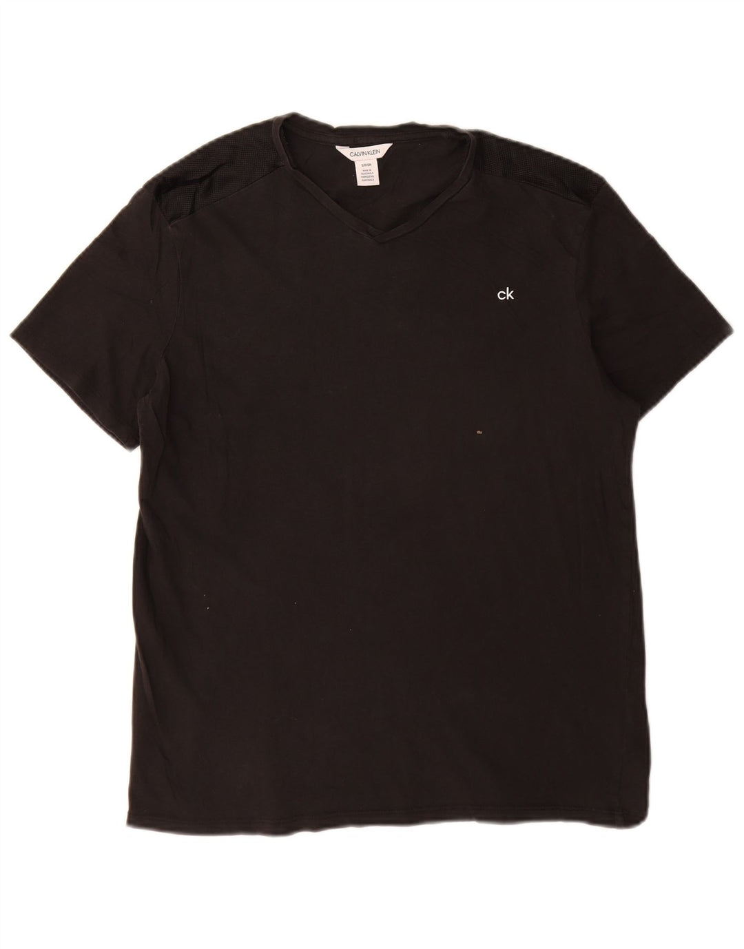 Męski T-shirt z grafiką CALVIN KLEIN, mały, czarny, bawełniany