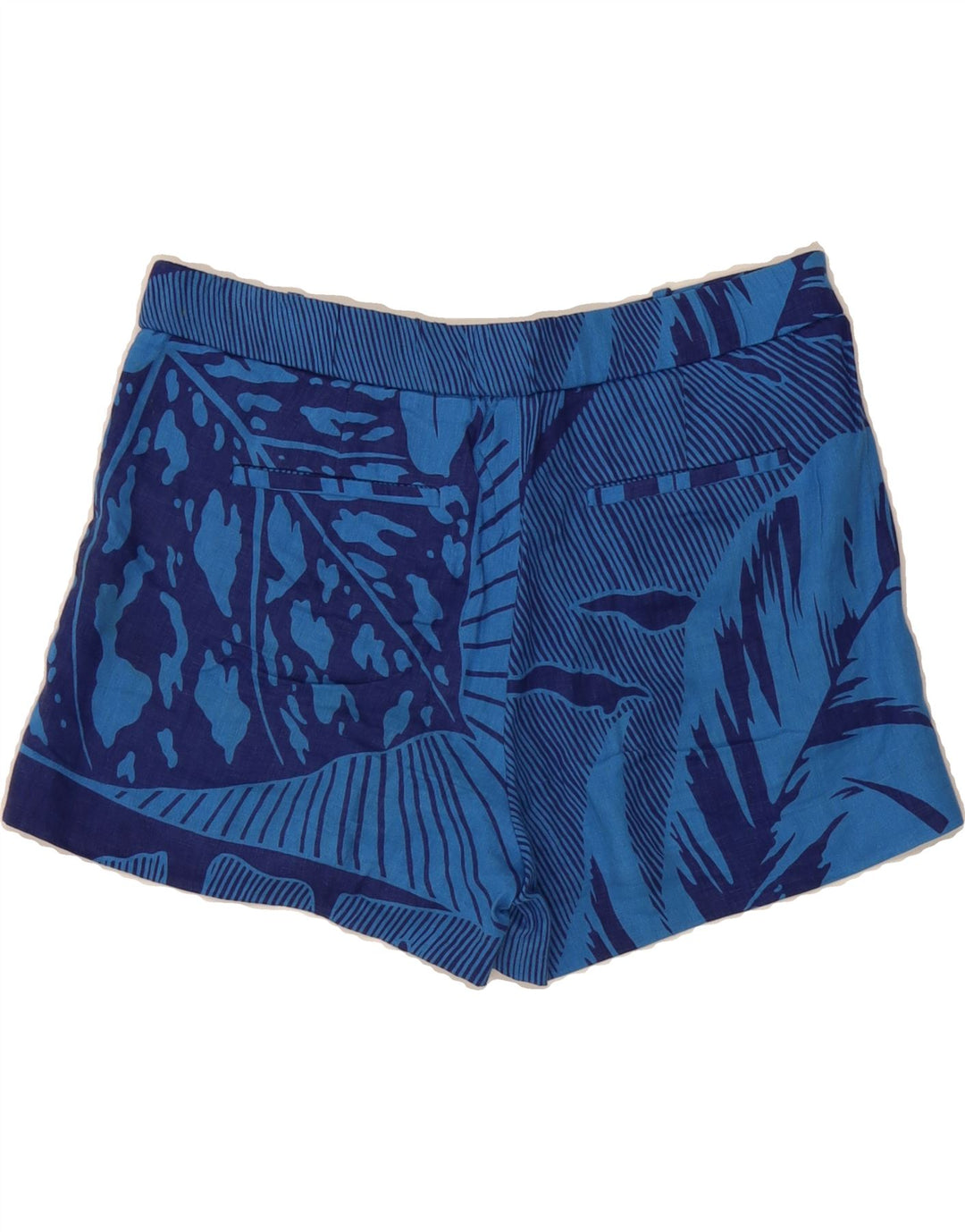 J. CREW Womens Chino Shorts US 6 Medium W34 Blue Striped Linen Vintage J. Crew and Second-Hand J. Crew from Messina Hembry 
