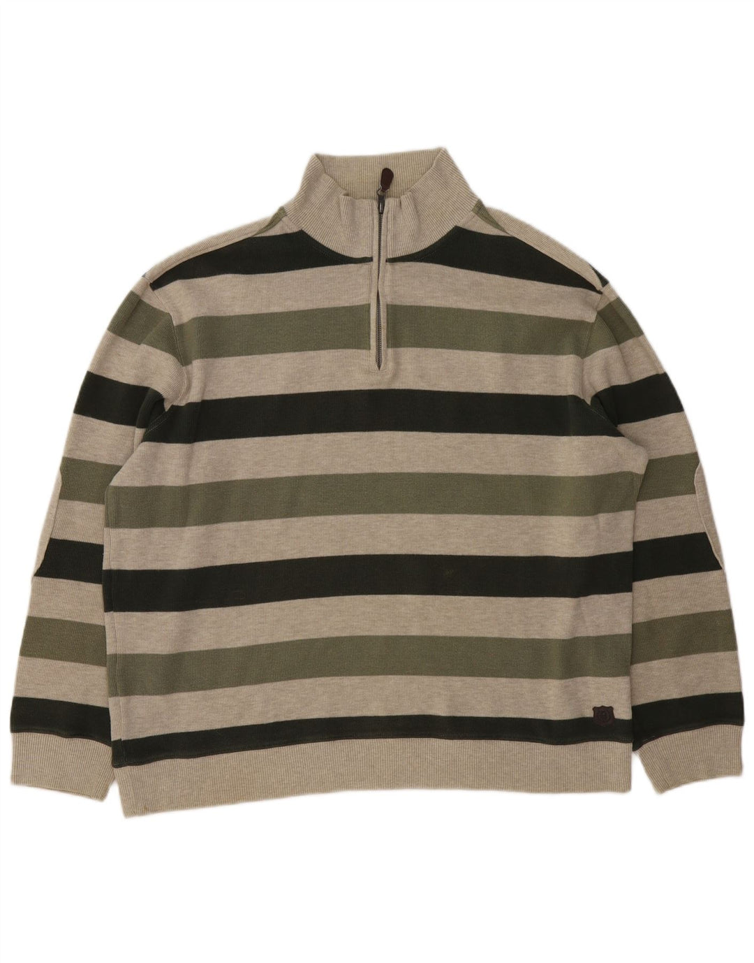 Marks & Spencer Męski sweter w kolorze niebieskim, zapinanym na zamek, w kolorze khaki