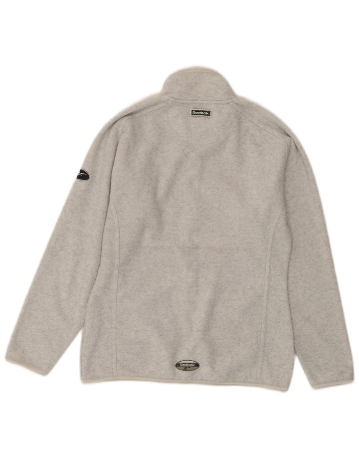 Damska kurtka polarowa Reebok UK 10, mała, szara, nakrapiana, poliester