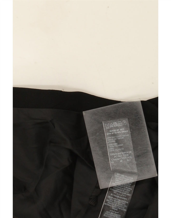 Marks & Spencer Damska spódnica w kształcie litery A UK 20 2XL W40 Czarny poliester