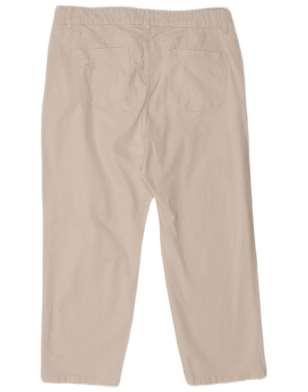 Marks & Spencer Damskie Krótkie Dżinsy UK 20 2XL W40 L25 Białe