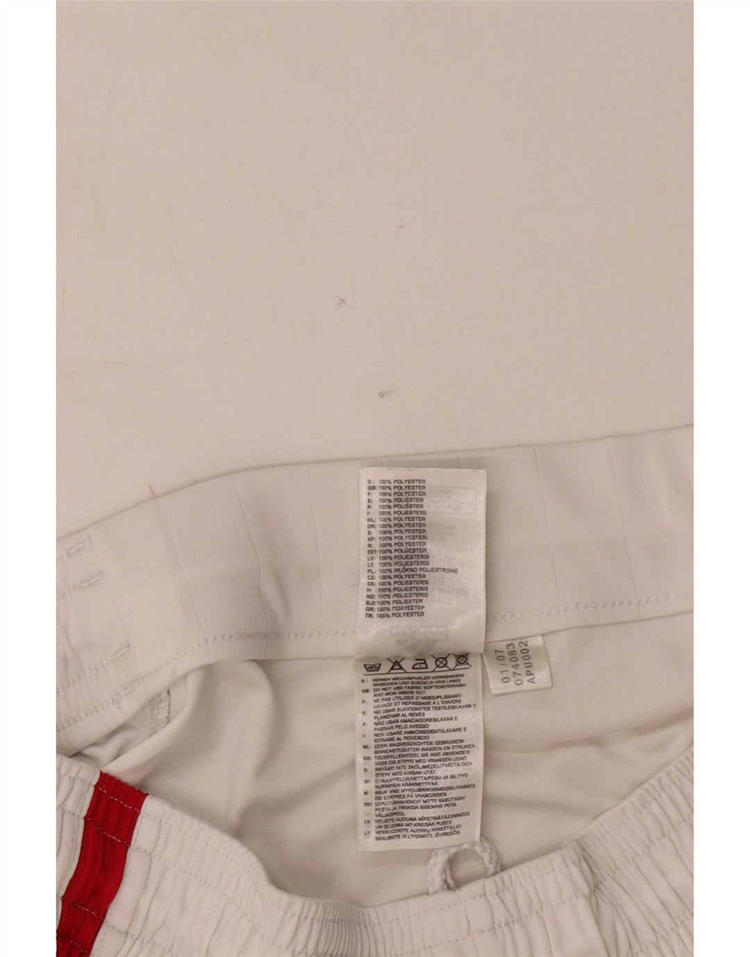Męskie spodenki sportowe Adidas XL, biały, poliester z blokami kolorów
