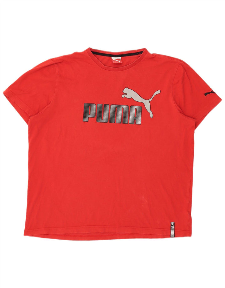 Męska koszulka z grafiką Puma XL, czerwona