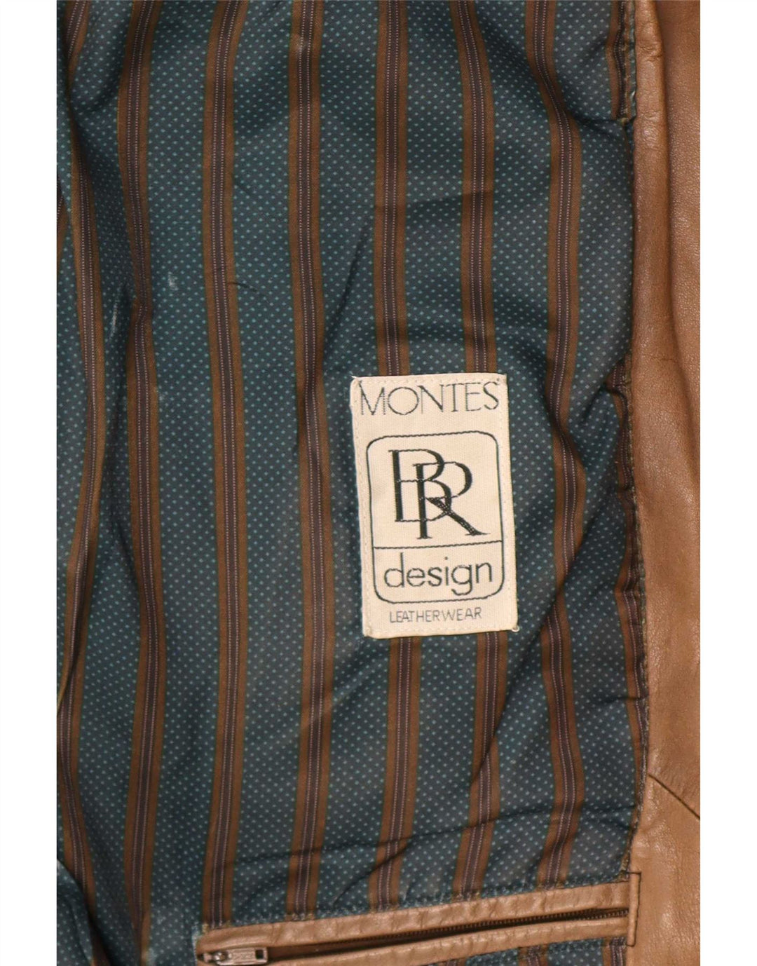 Damski płaszcz skórzany typu oversize Montes UK 18 XL brązowy