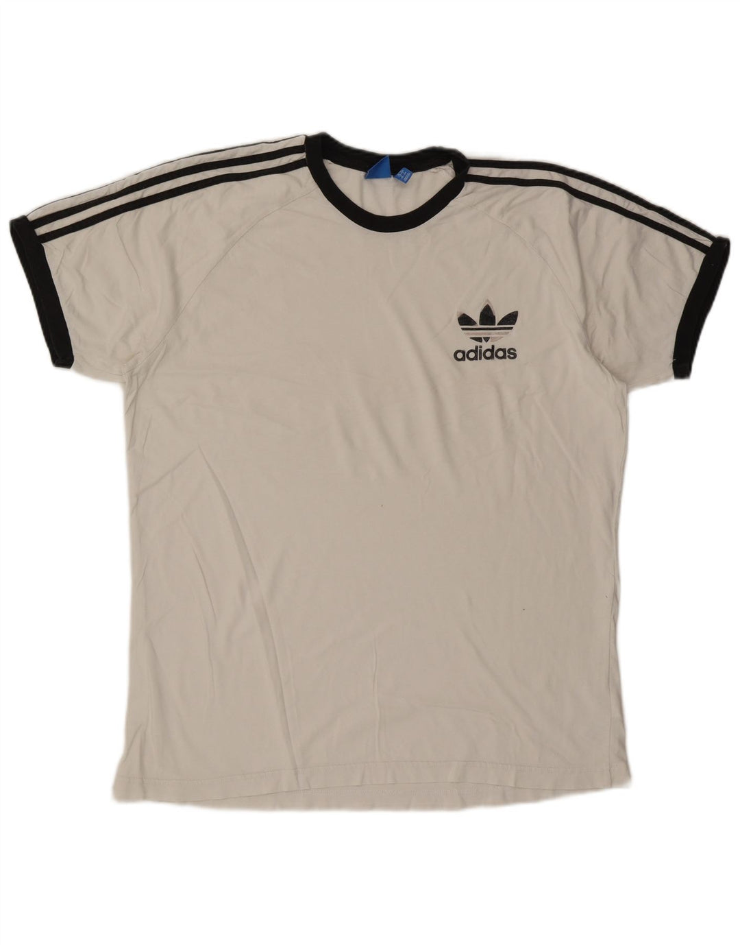 ADIDAS Mens T-Shirt Top 2XL White Cotton Vintage Adidas and Second-Hand Adidas from Messina Hembry 
