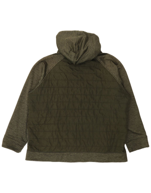 Męska wyściełana kurtka z kapturem Reebok UK 46 3XL Zielona nakrapiana