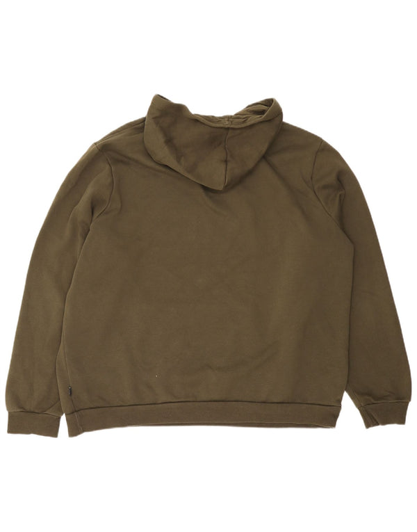 Męski sweter z kapturem i grafiką PUMA 2XL, bawełna khaki