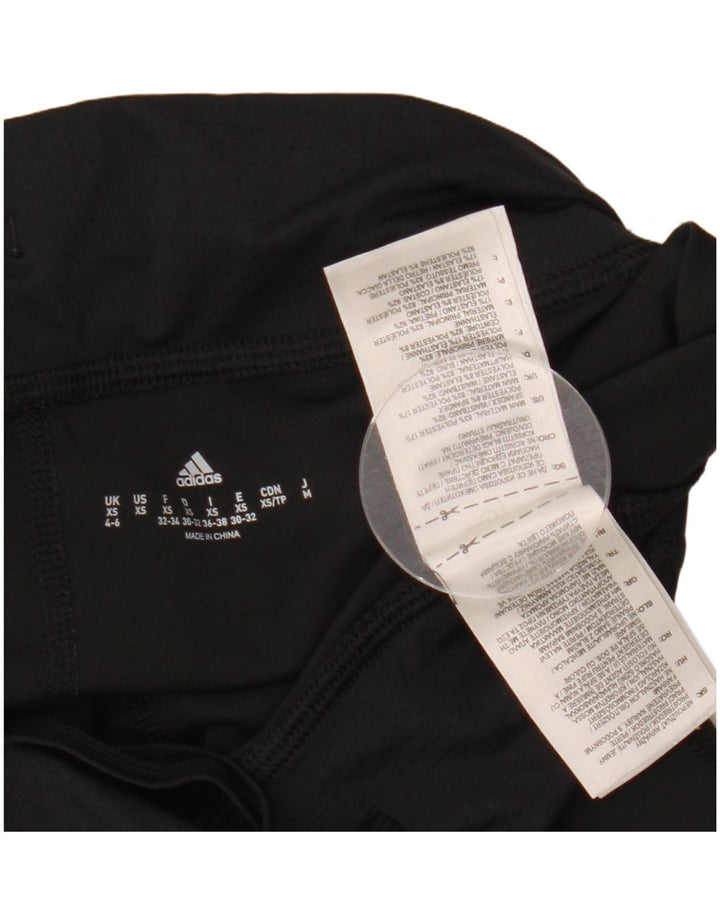 Damskie legginsy Capri ADIDAS UK 4/6 XS, czarny poliester