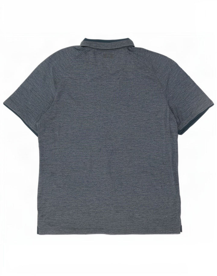 Męska koszulka polo Under Armour Heat Gear, duża, niebieska, z poliestru w plamki