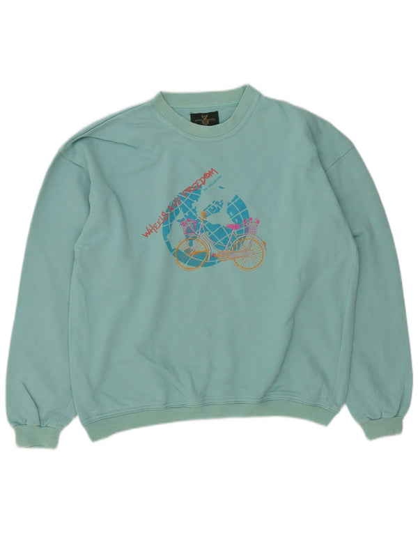 Damska bluza oversize Vagabond Graphic UK 10 Small Turkus