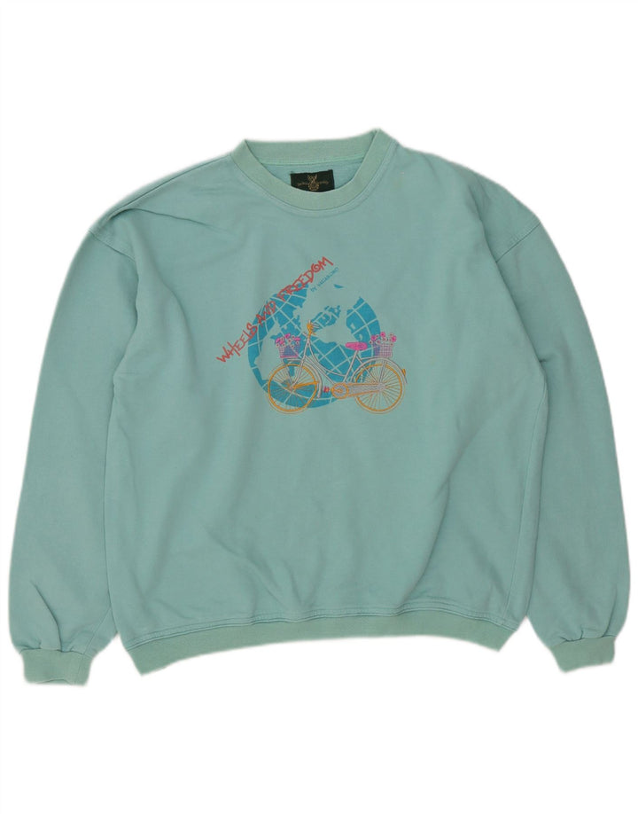 Damska bluza oversize Vagabond Graphic UK 10 Small Turkus