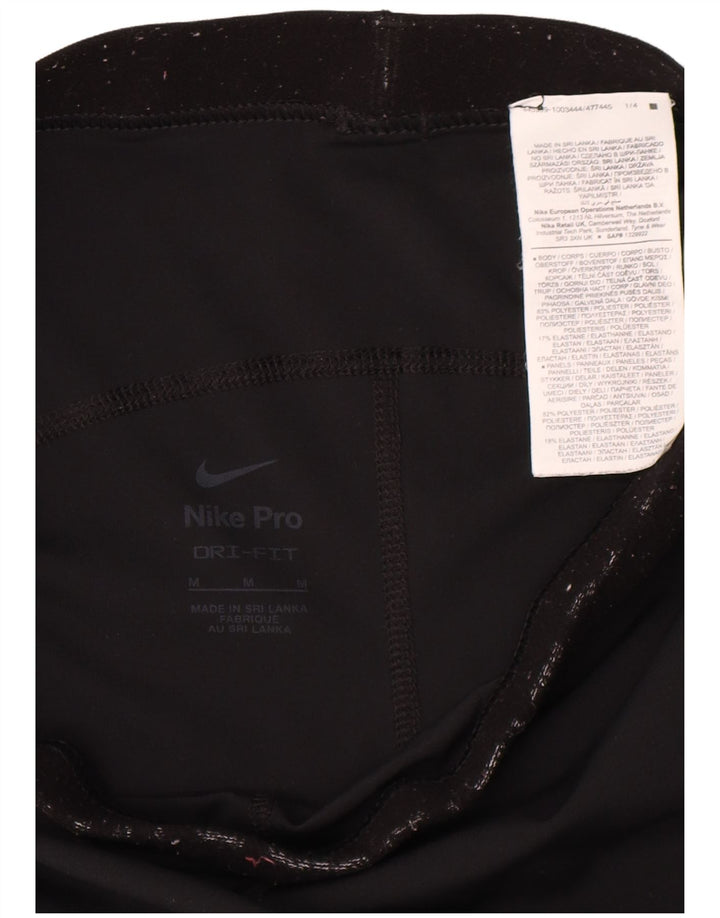 Damskie legginsy Nike Dri Fit Graphic UK 12, średni czarny poliester