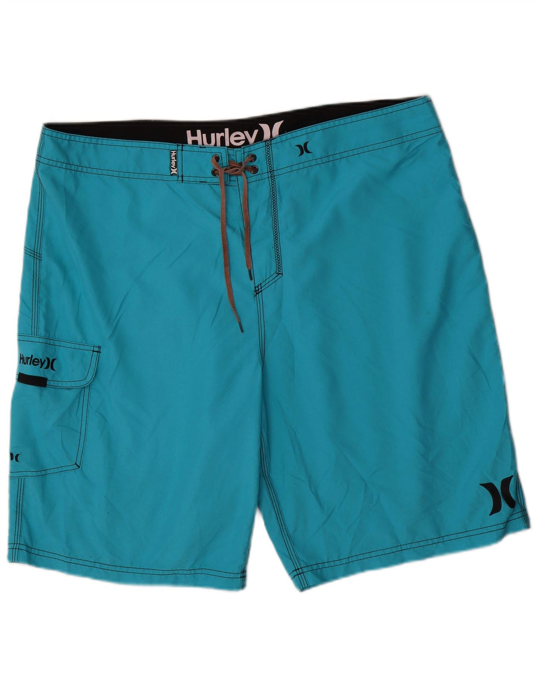 Męskie spodenki kąpielowe Hurley XL, niebieskie, poliestrowe