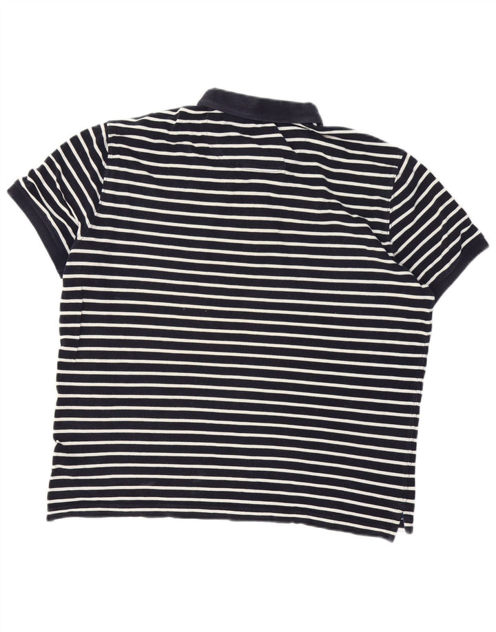 Męska koszulka polo Massimo Dutti w duże granatowe paski