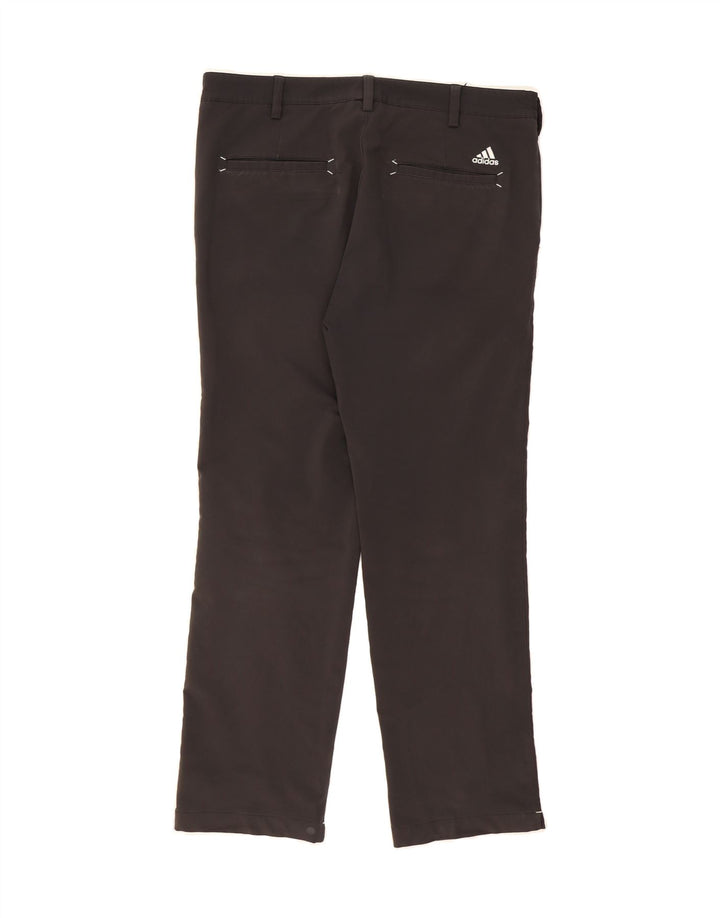 ADIDAS Mens Straight Chino Trousers W34 L30 Grey Polyester Vintage Adidas and Second-Hand Adidas from Messina Hembry 