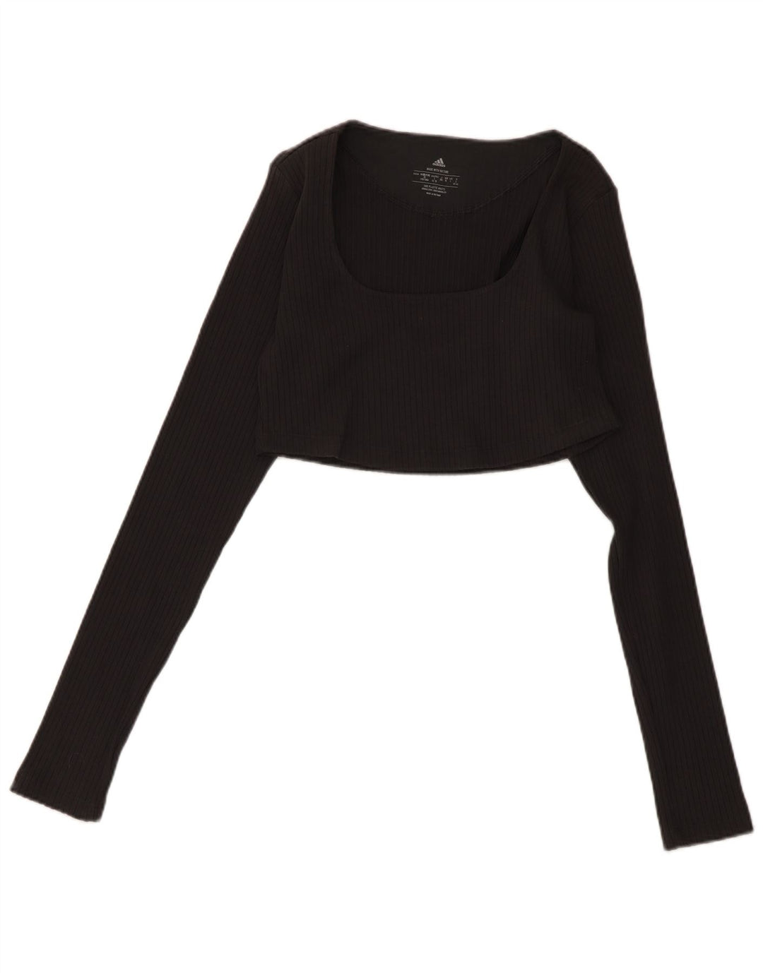 Damski krótki top Adidas z długim rękawem UK 14, duży, szary