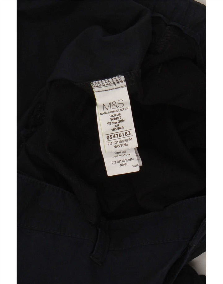 Męskie spodenki cargo Marks & Spencer W38 XL, granatowe, bawełniane