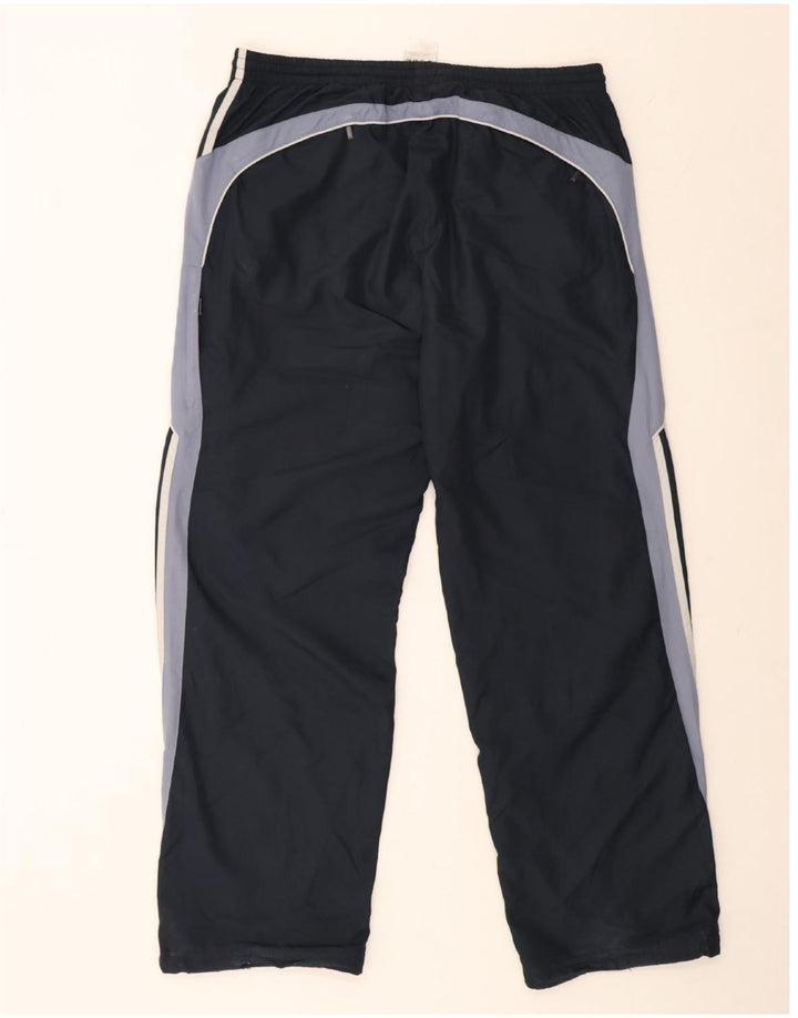 Męskie spodnie dresowe Adidas XL, granatowe, z blokami kolorów, poliestrowe