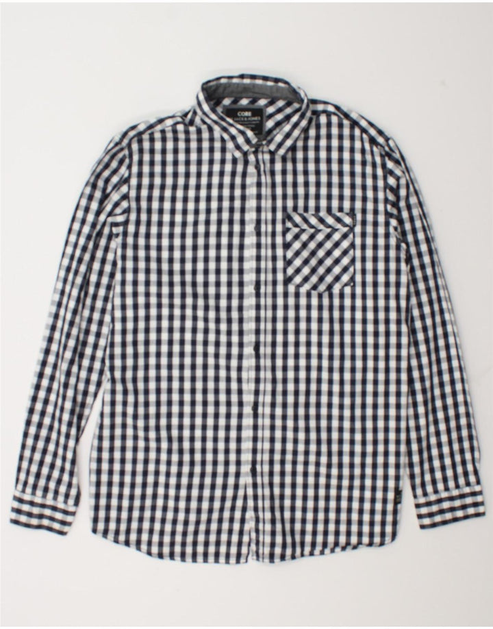Koszula męska Jack & Jones 2XL, bawełniana, granatowa kratka
