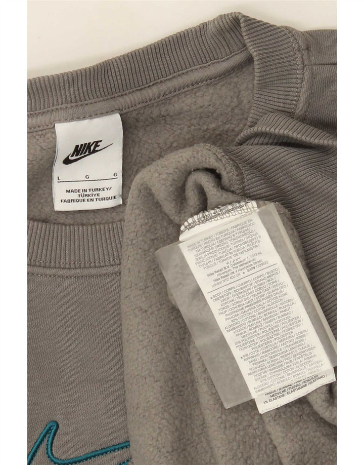 Męska bluza dresowa Nike o luźnym kroju, duża, szara, bawełniana