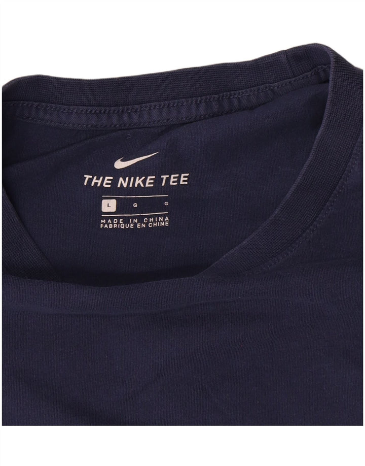 T-shirt męski Nike, duży, granatowy, bawełniany