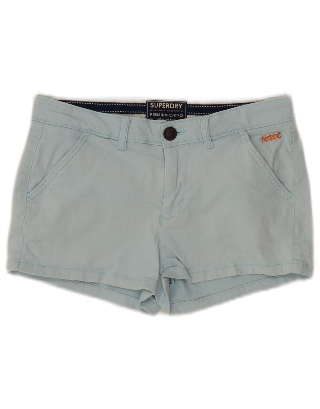 Damskie spodenki Chino SUPERDRY UK 6 XS W25 Niebieskie