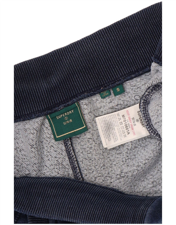 Męskie spodnie dresowe Superdry Joggery, małe, granatowe, poliestrowe