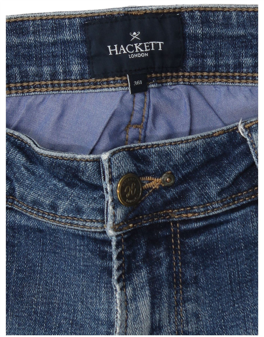 Męskie jeansy Hackett W36 L33 Niebieskie bawełniane