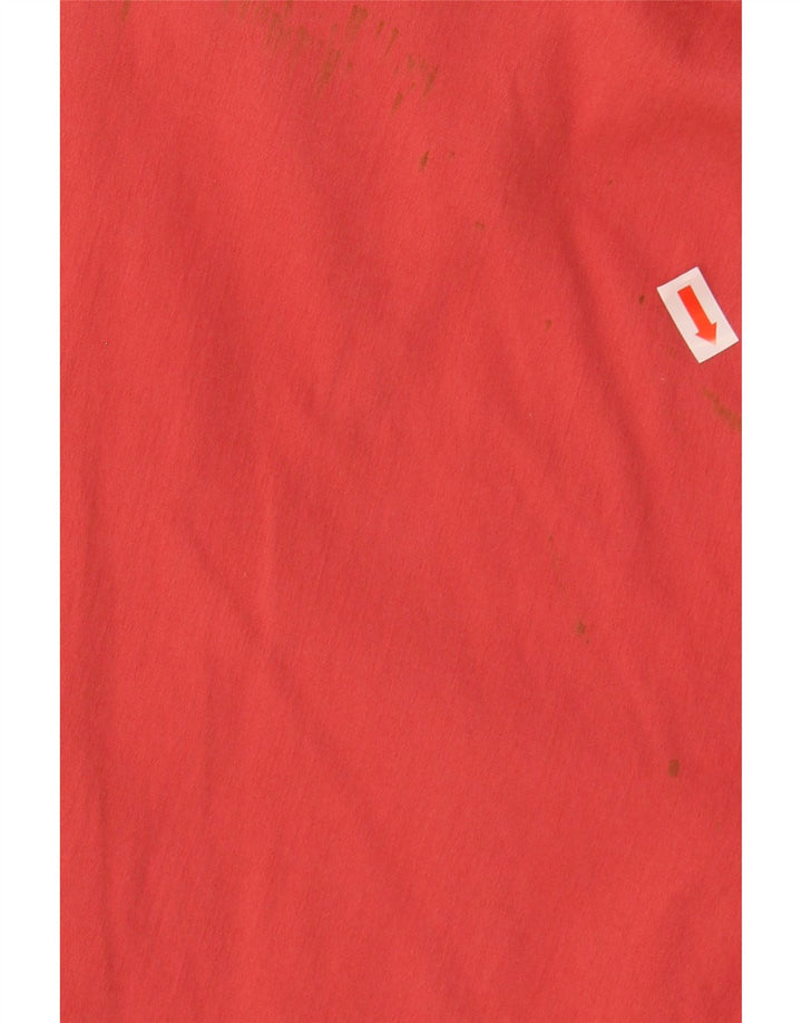 GOOSE & GANDER Womens Short Sleeve Shirt IT 46 Large Red Cotton