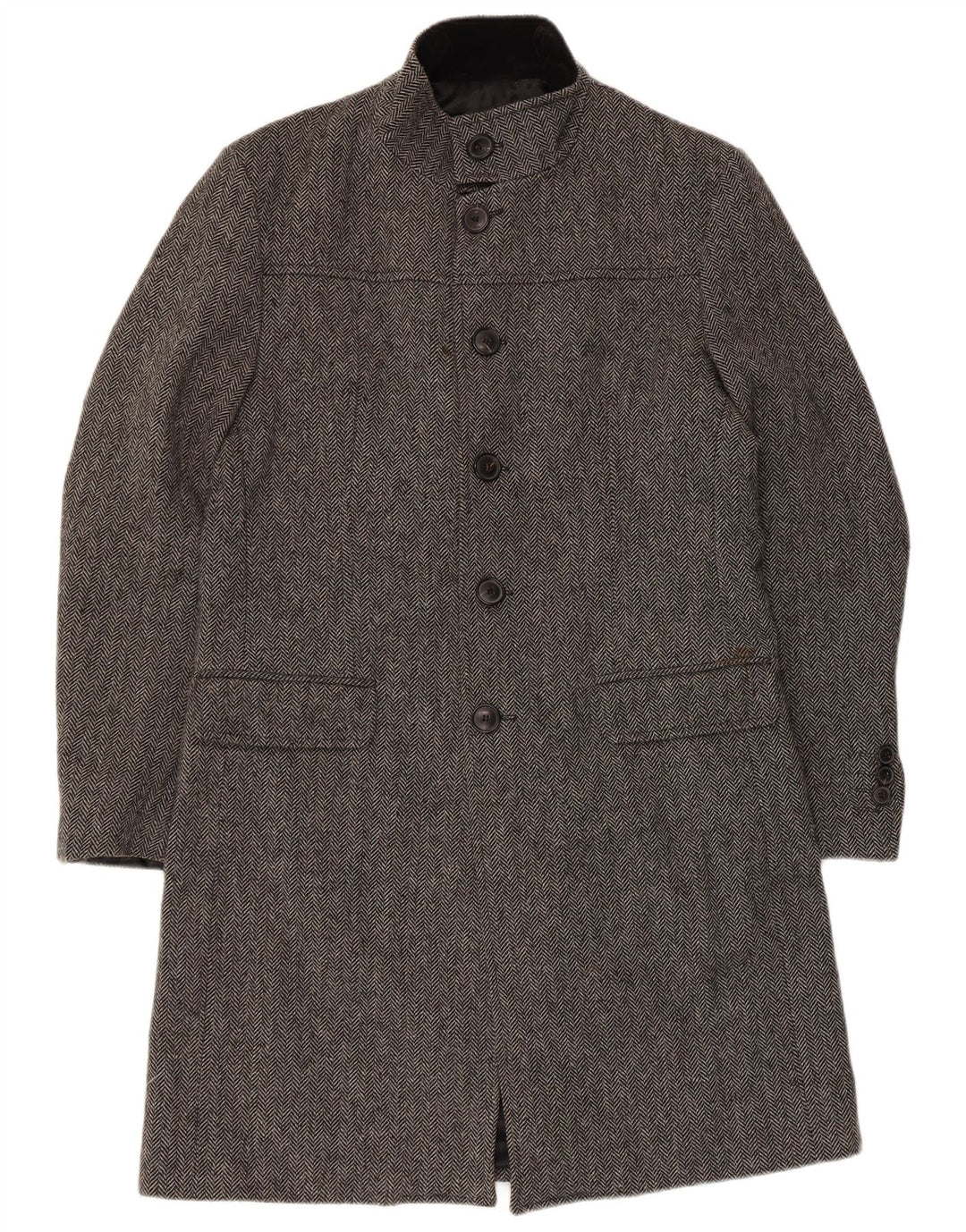 Płaszcz męski Zara Longline Classic Fit UK 40, duży, szary w jodełkę