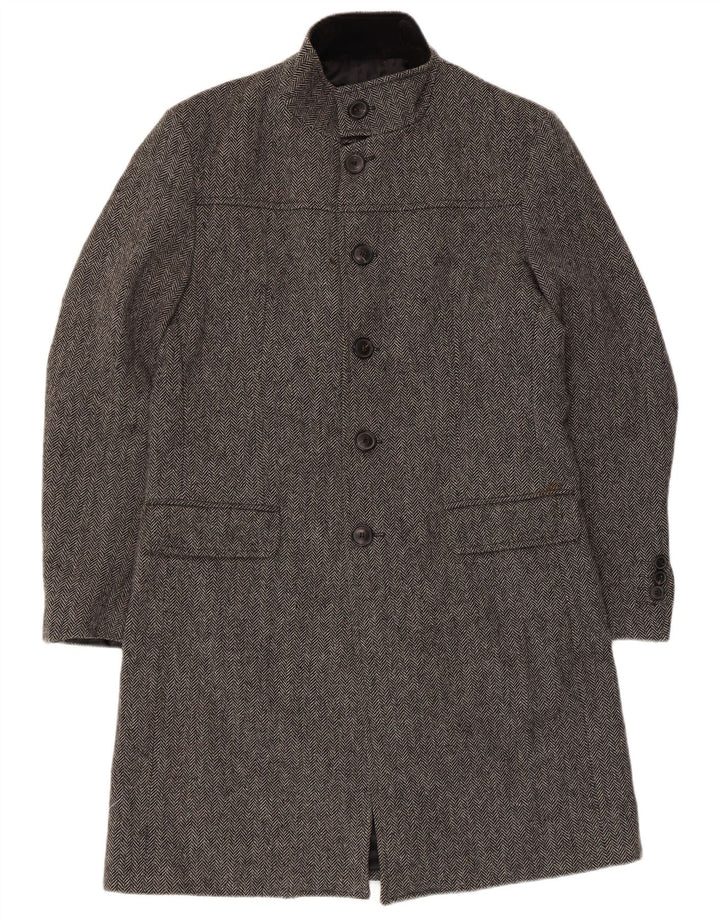 Płaszcz męski Zara Longline Classic Fit UK 40, duży, szary w jodełkę