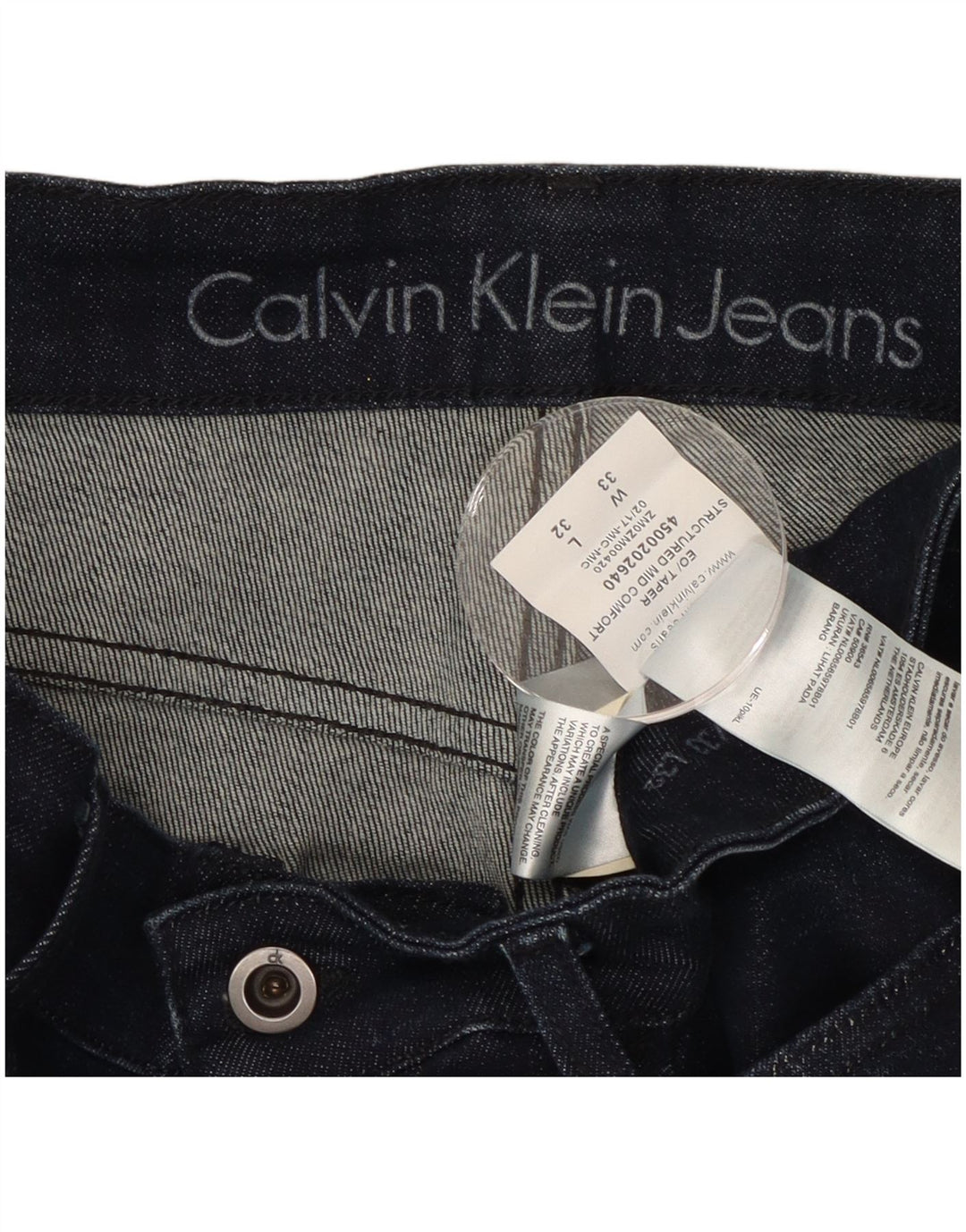 Jeansy męskie CALVIN KLEIN W33 L32 Granatowe, bawełniane