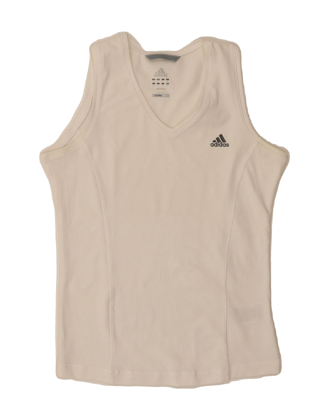 ADIDAS Womens Climalite Vest Top UK 14 Medium  White Polyester Vintage Adidas and Second-Hand Adidas from Messina Hembry 