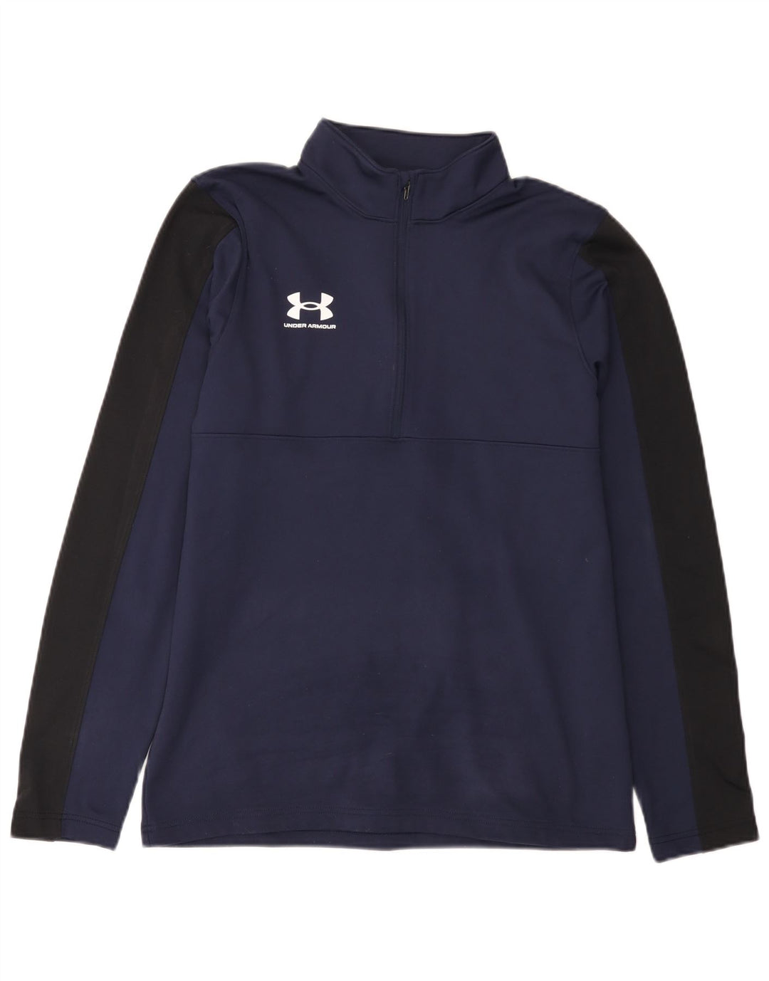 Męska koszulka z długim rękawem Under Armour i zamkiem błyskawicznym, w kolorze średniego granatu