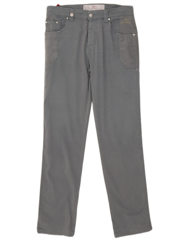 Męskie spodnie typu slim casual Nicwave IT 48 Medium W32 L32 Szara bawełna