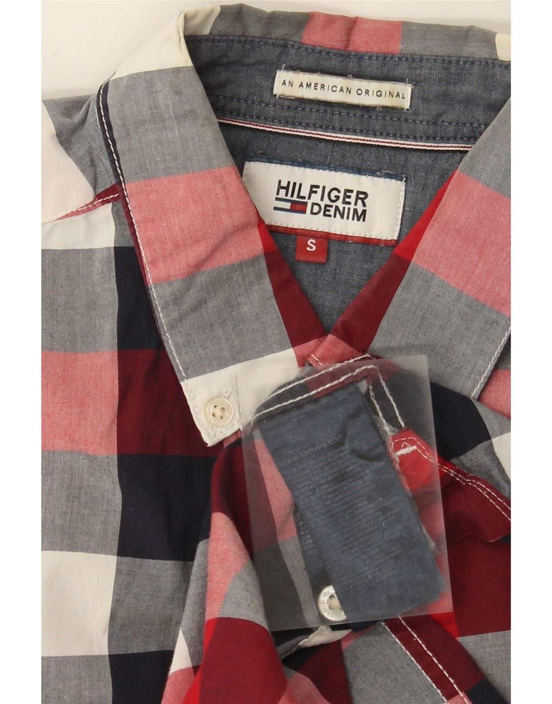 Koszula męska Tommy Hilfiger w małą wielokolorową kratkę, bawełniana
