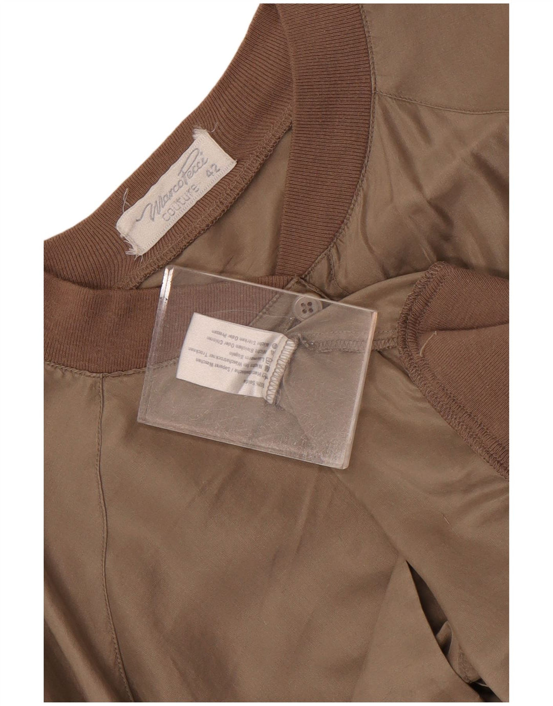 Damska kurtka bomberka oversize Marco Pecci IT 42 Średni brązowy jedwab