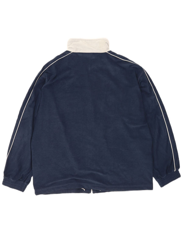 Lotto Mens Graphic Tracksuit Top Jacket UK 42/44 XL Navy Blue Colourblock