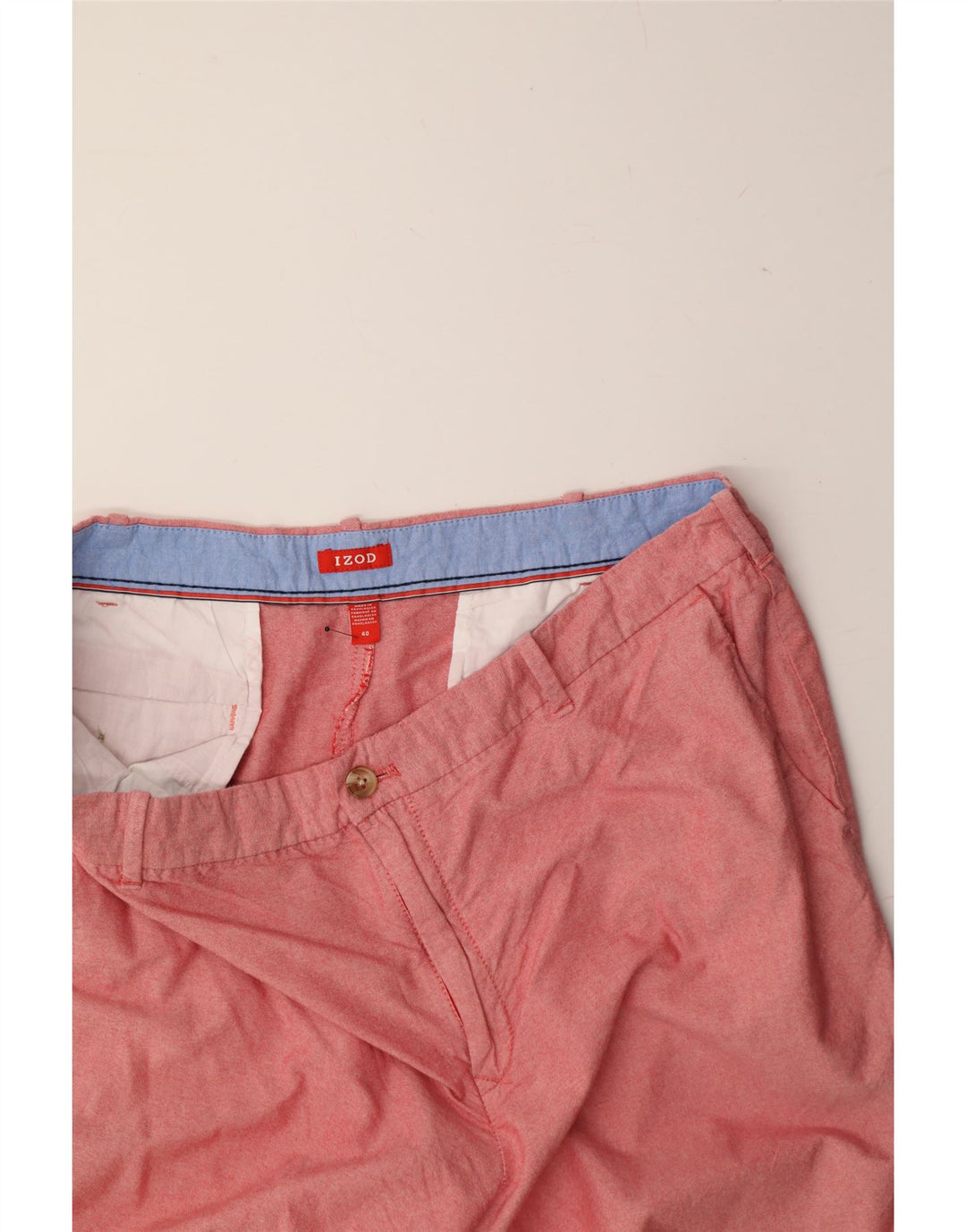 IZOD Mens Chino Shorts W40 XL Pink Cotton Vintage Izod and Second-Hand Izod from Messina Hembry 