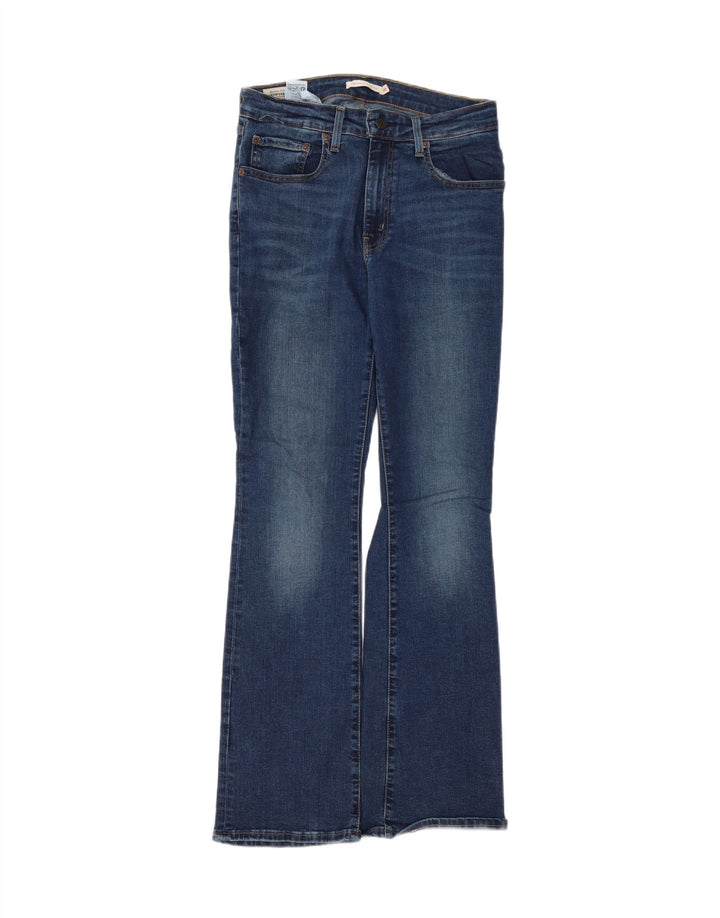Damskie jeansy Bootcut LEVI'S 725 z wysokim stanem W30 L32 Granatowa bawełna