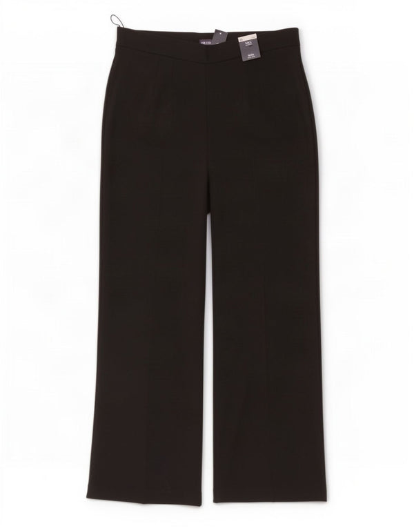 Marks & Spencer Damskie spodnie codzienne z wysokim stanem UK 20 2XL W38 L32 Czarne