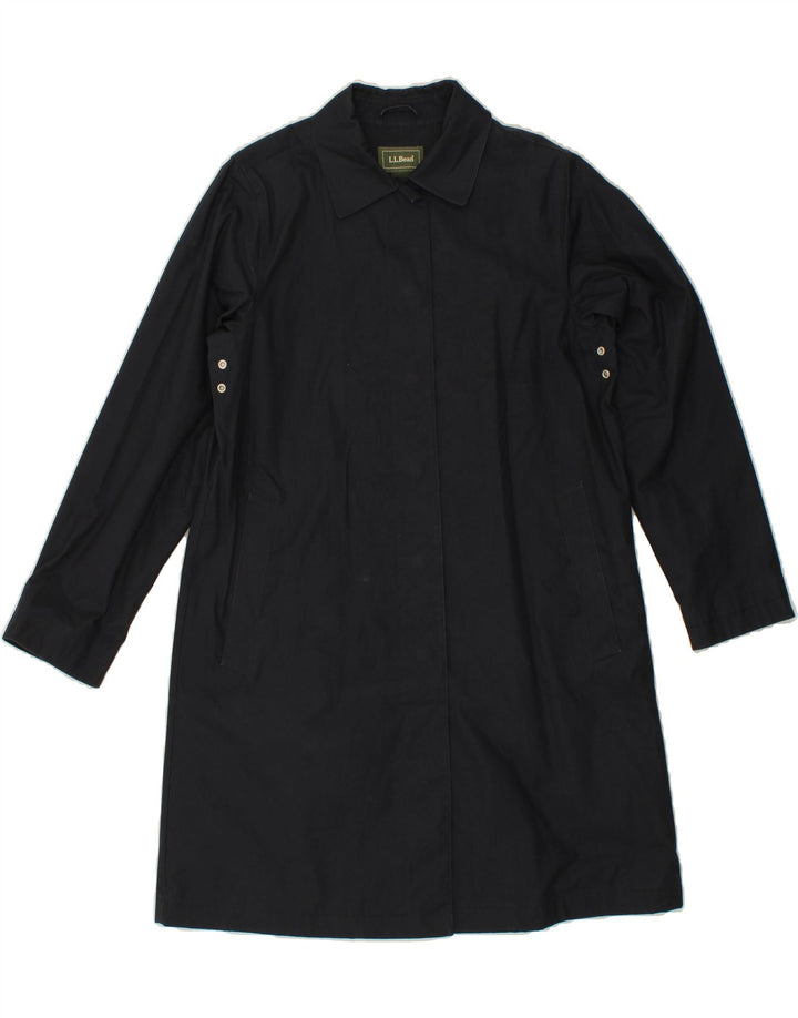 L.L.BEAN Womens Overcoat UK 10 Small Navy Blue Cotton Vintage L.L.Bean and Second-Hand L.L.Bean from Messina Hembry 